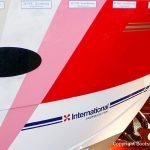Lackschichten einer International Bootslackierung auf dem Messestand der Boot in Düsseldorf von Bootswerft Baumgart