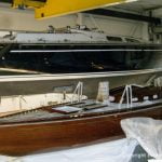 Comfortina 38 Segelyacht in der Werfthalle der Bootswerft Baumgart in Dortmund