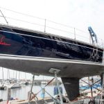 Ankunft der Comfortina 38 Segelyacht am Gardasee nach durchgeführter Lackierung durch Bootswerft Baumgart