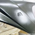 Teile Lackierung für eine Formula 40 PC Motoryacht mit Effecktlack in der Lackierkabine der Bootswerft Baumgart in Dortmund