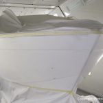 Chris Craft MX 25 Motoryacht bei der Grundierung in der Lackierkabine der Bootswerft Baumgart in Dortmund