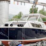 Chris Craft MX 25 Motoryacht am Zielhafen nach durchgeführtem Refit in der Bootswerft Baumgart