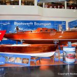 Lacustre Segelyacht auf dem Messestand der Boot in Düsseldorf nach durchgeführtem Refit in der Bootswerft Baumgart