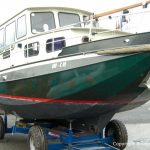 Abholung einer St. Jozef Vlet Motoryacht zum Refit in der Bootswerft Baumgart