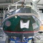 Refit einer St. Jozef Vlet Motoryacht in der Werfthalle der Bootswerft Baumgart in Dortmund