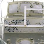 Refit einer St. Jozef Vlet Motoryacht in der Lackierkabine der Bootswerft Baumgart in Dortmund