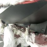 Bootslackierung beim Refit einer St. Jozef Vlet Motoryacht in der Lackierkabine der Bootswerft Baumgart in Dortmund