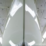 Bootslackierung einer Vilm 106 in der Lackierkabine der Bootswerft Baumgart in Dortmund