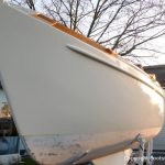 Vilm 106 beim Refit auf dem Werftgelände der Bootswerft Baumgart in Dortmund