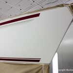 Refit einer Vilm 106 in der Lackierkabine der Bootswerft Baumgart in Dortmund