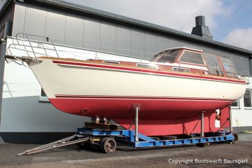 Vilm 106 Motorsegler nach dem Refit auf dem Werftgelände der Bootserft Baumgart in Dortmund