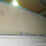 Lackiervorbereitungen an einer Comfortina 38 in der Werfthalle der Bootswerft Baumgart in Dortmund