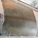 Reparatur einer NAB 32 Segelyacht in der Werfthalle der Bootswerft Baumgart in Dortmund