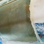Reparatur einer NAB 32 Segelyacht in der Werfthalle der Bootswerft Baumgart in Dortmund