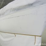 Grundierung einer NAB 32 Segelyacht in der Lackierkabine der Bootswerft Baumgart in Dortmund