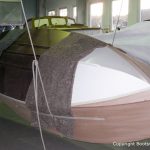 Restauration eines Boesch Junior Motorboots in der Werfthalle der Bootswerft Baumgart in Dortmund