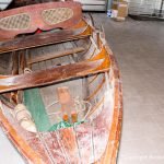 Restauration eines klassischen Holzruderbootes in der Werfthalle der Bootswerft Baumgart in Dortmund