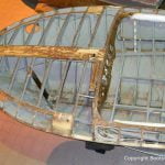 Skelett der Riva Ariston bei der Restauration in der Werfthalle der Bootswerft Baumgart in Dortmund