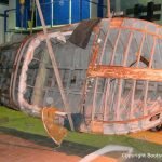Skelett der Riva Ariston bei der Restauration in der Werfthalle der Bootswerft Baumgart in Dortmund