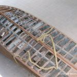 Skelett der Riva Ariston bei der Restauration in der Werfthalle der Bootswerft Baumgart in Dortmund