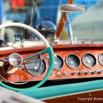 Riva Ariston Steuerstand mit Lenkrad und Armaturen nach durchgeführter Restauration der Bootswerft Baumgart in Dortmund