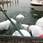 Unter Wasser Schleppen der Riva Super Aquarama in den Hafen für die Bergung durch die Bootswerft Baumgart