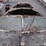 Frontscheibe der Riva Super Aquarama nach der Bergung durch die Bootswerft Baumgart
